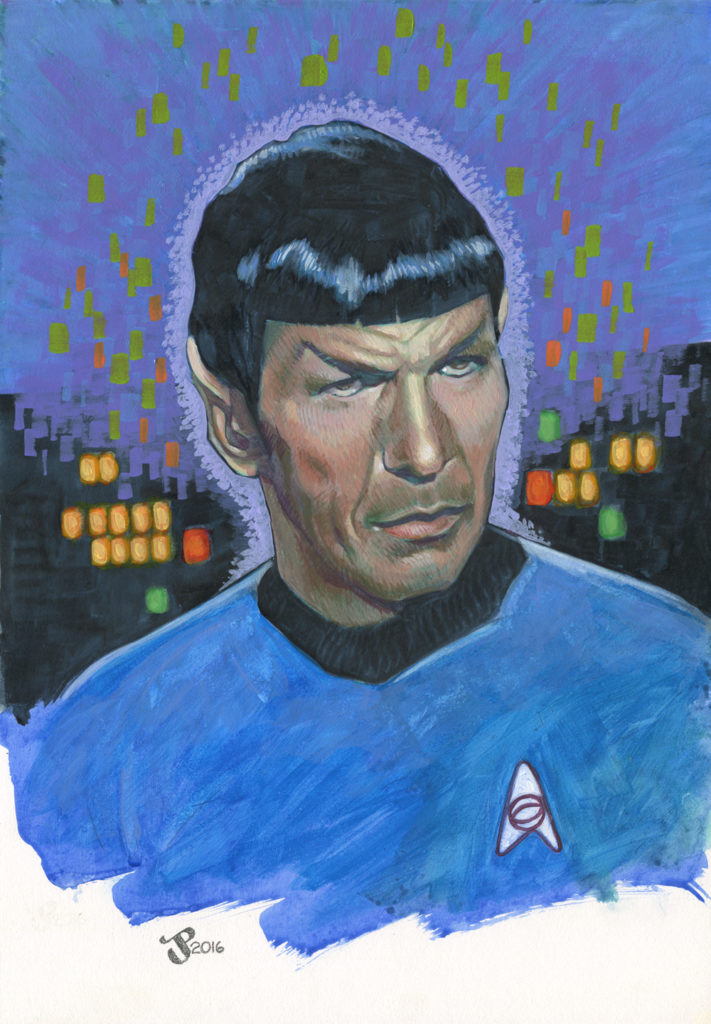 Gouache Acrylic Painting - Spock