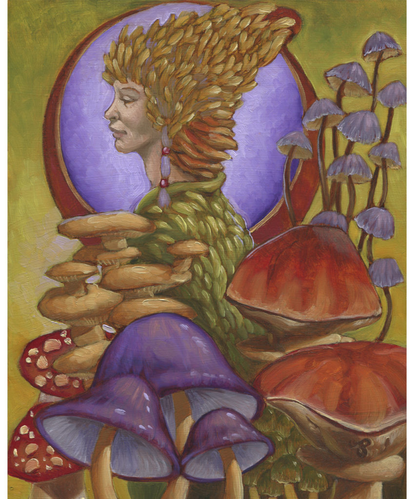 Oil Painting - Mushroom Princess